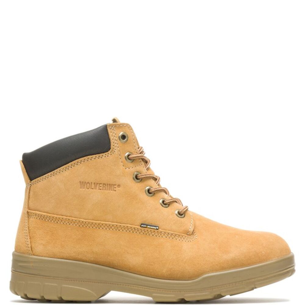 Wolverine Mens Trappeur DuraShocks Waterproof Insulated 8" Gold Boots (NWT)